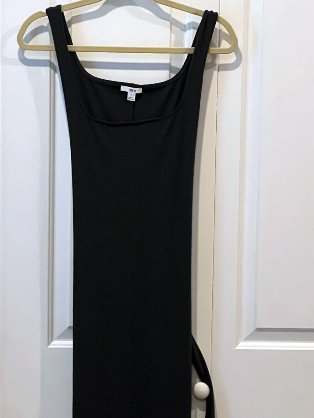 Forest Green Sleeveless Ribbed Bodycon Dress – Size L